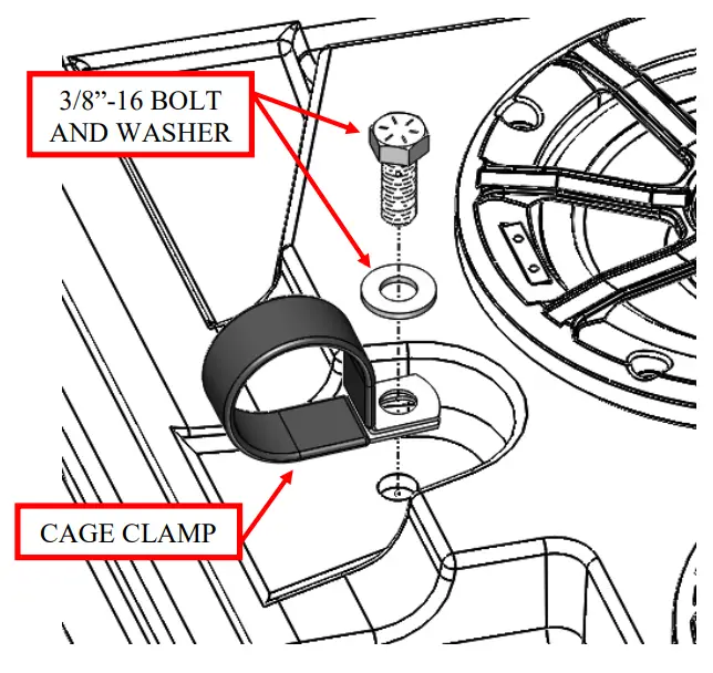 HOPPE KRX 1000 Off Road Top for Kawasaki Teryx - clamp hardware
