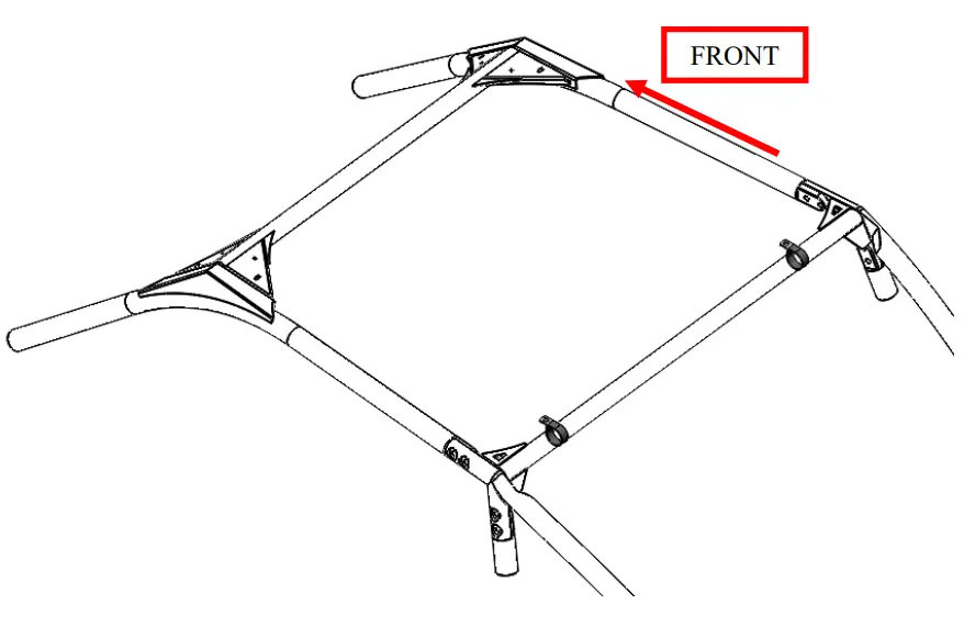 HOPPE KRX 1000 Off Road Top for Kawasaki Teryx - clamp location