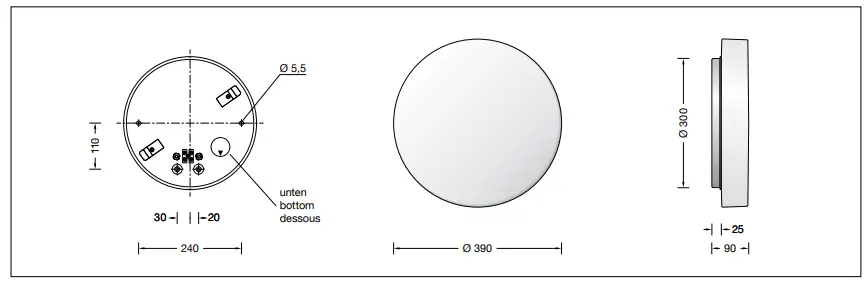 BEGA 89765 Ceiling and Wall Luminaire