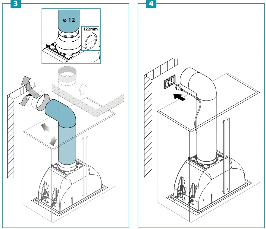 falmec Built In Max Evo 50 T600 White Hood Built - fig 4