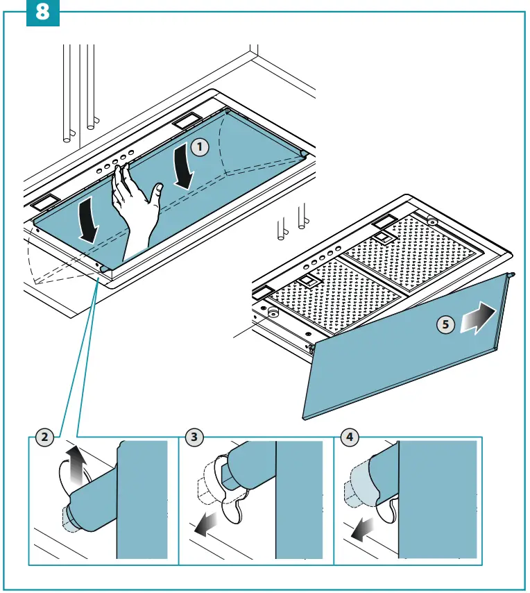 falmec Built In Max Evo 50 T600 White Hood Built - fig 7