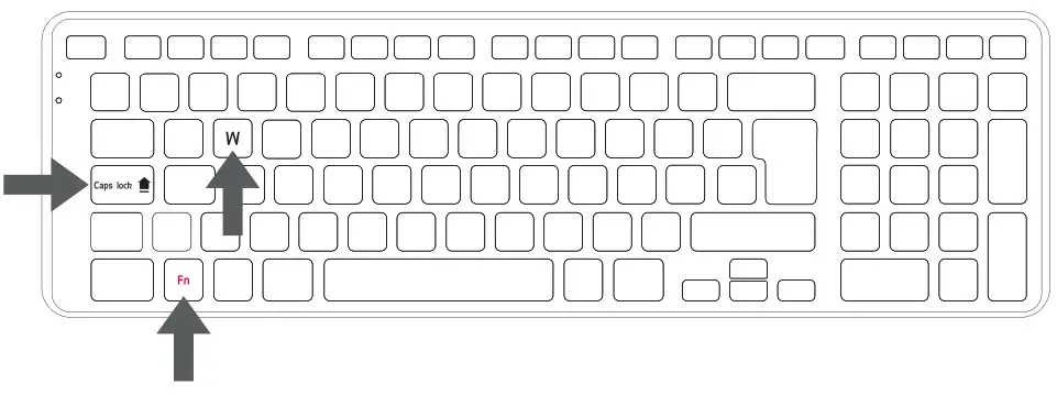 CONTOUR BK Wired Balance Keyboard - W key.