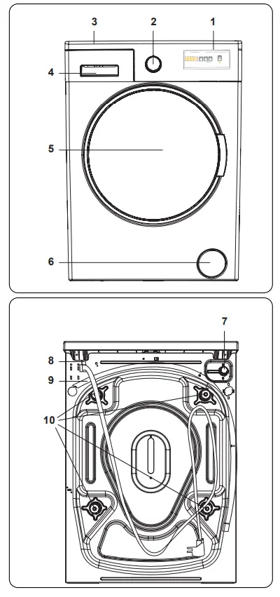 DAEWOO WM812T1WU1ES Washing Machine - TECHNICAL SPECIFICATIONS