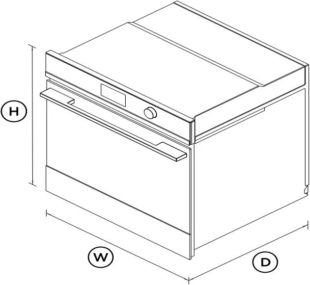 FISHER PAYKEL OB60SDPTDX2 - DIMENSIONS
