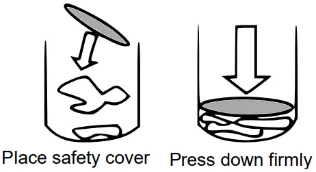 WilTec 62047 Semi-Automatic Washing Machine - Place safety cover Press down firmly