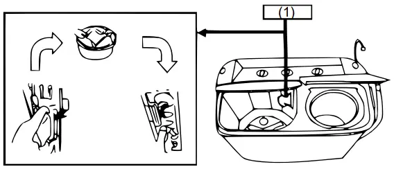 WilTec 62047 Semi-Automatic Washing Machine - lint filter