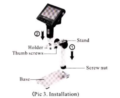 MOYSUWE MDM4 LCD Digital Microscope - install