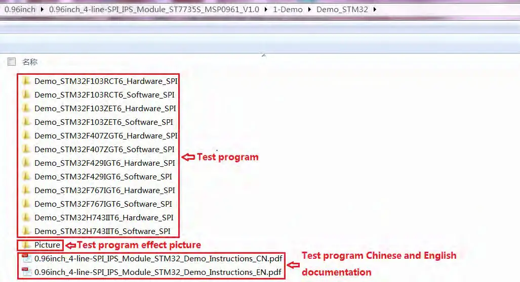 Surenoo SSP0096A 80160 Series SPI TFT LCD Module - Instructions for use 1