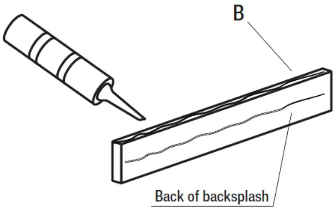 Apply backsplash sealant