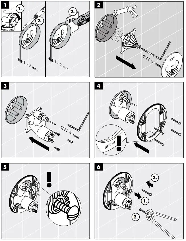 hansgrohe AXOR UNO2 Bath Faucet Levers Instruction Manual - How to use