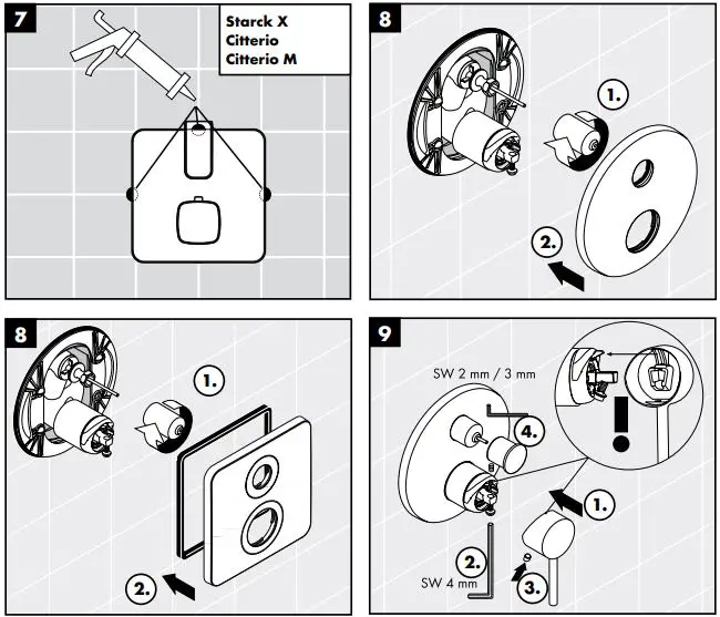 hansgrohe AXOR UNO2 Bath Faucet Levers Instruction Manual - How to use