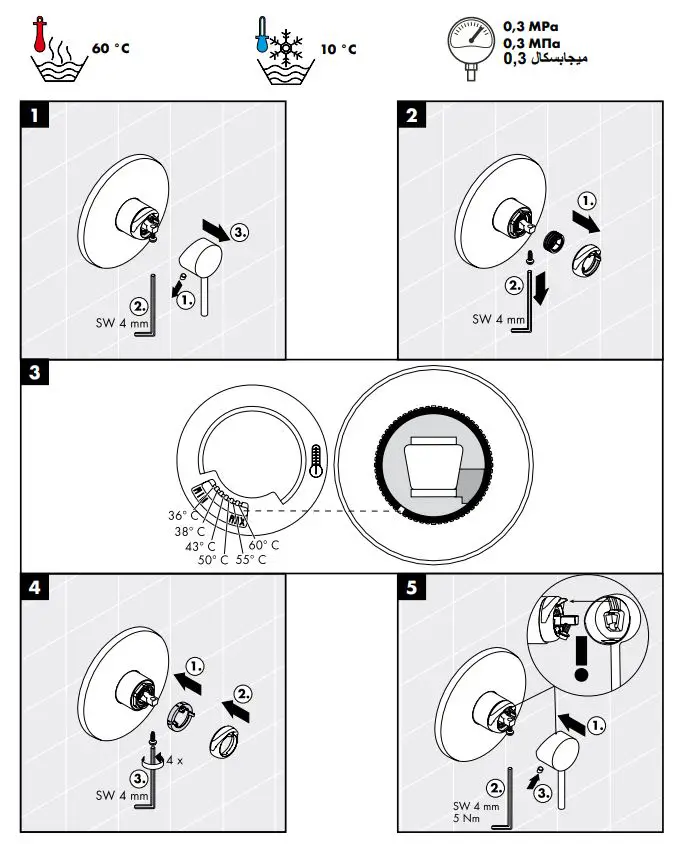 hansgrohe AXOR UNO2 Bath Faucet Levers Instruction Manual - How to use