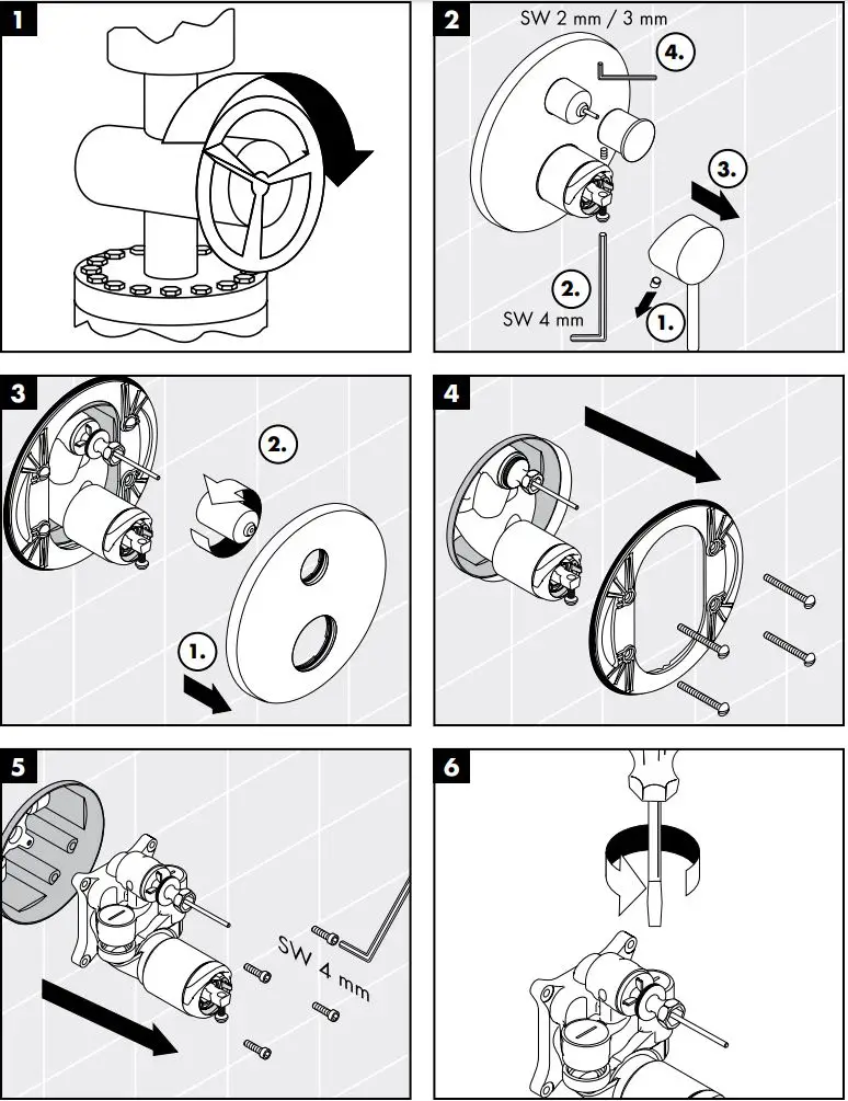 hansgrohe AXOR UNO2 Bath Faucet Levers Instruction Manual - How to use