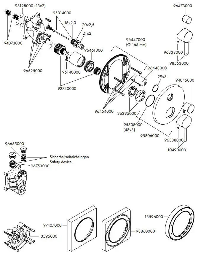 hansgrohe AXOR UNO2 Bath Faucet Levers Instruction Manual - How to use