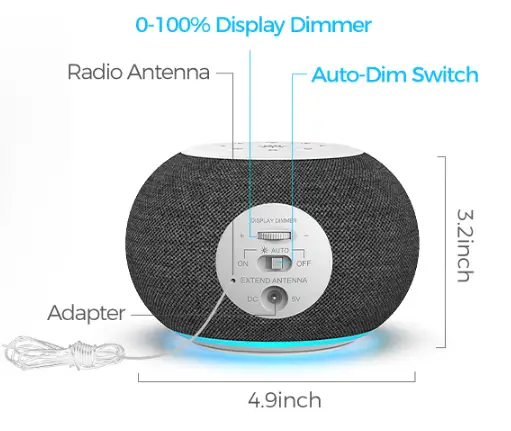 REACHER R3L-Radio Auto Dimmable Alarm Clock-fig-7
