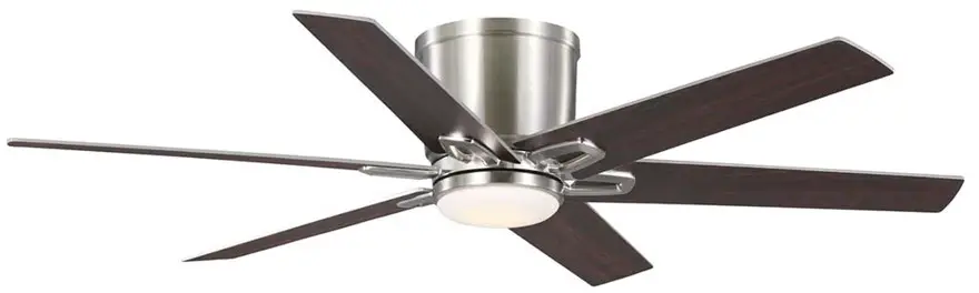 PROGRESS LIGHTING P250099 Bexar 54 In Brushed Nickel LED Indoor Flush Mount Ceiling Fan