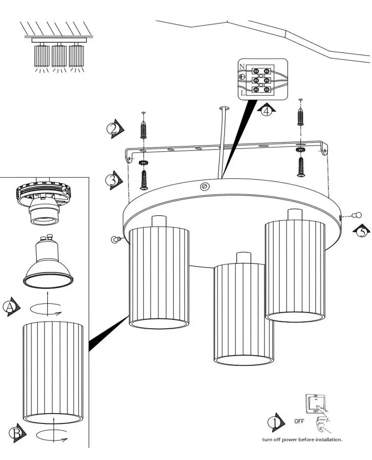 LUCIDE 35914-13-02 POLYGON Spot Lights Instruction Manual - How to use