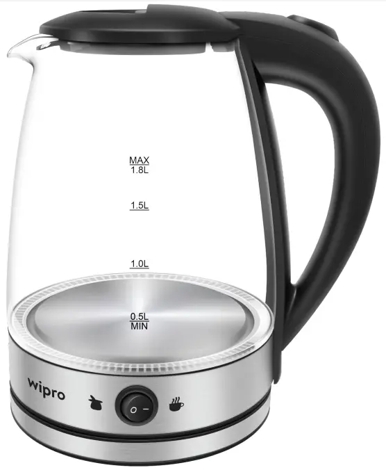 wipro 1500Watt 1.8L Glass Electric Kettle