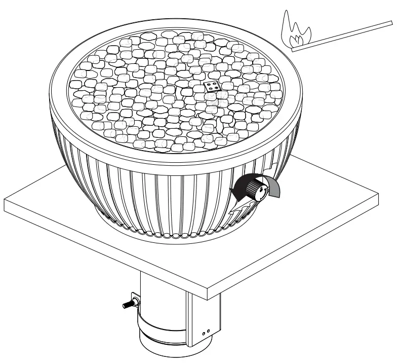 Broyhill GAT17002BL Tabletop Gas Firebowl - List 10