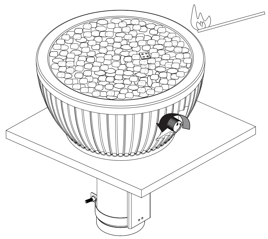 Broyhill GAT17002BL Tabletop Gas Firebowl - List 12