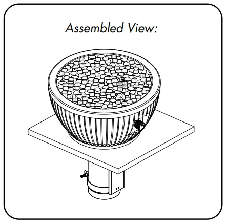 Broyhill GAT17002BL Tabletop Gas Firebowl - List 13