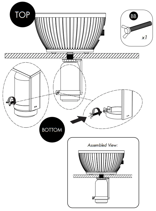 Broyhill GAT17002BL Tabletop Gas Firebowl - List 5