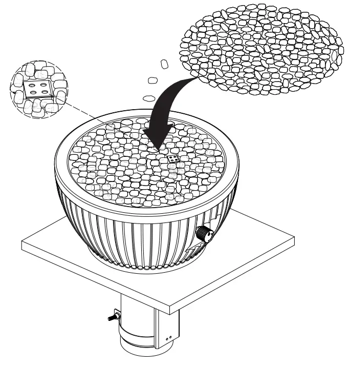 Broyhill GAT17002BL Tabletop Gas Firebowl - List 6