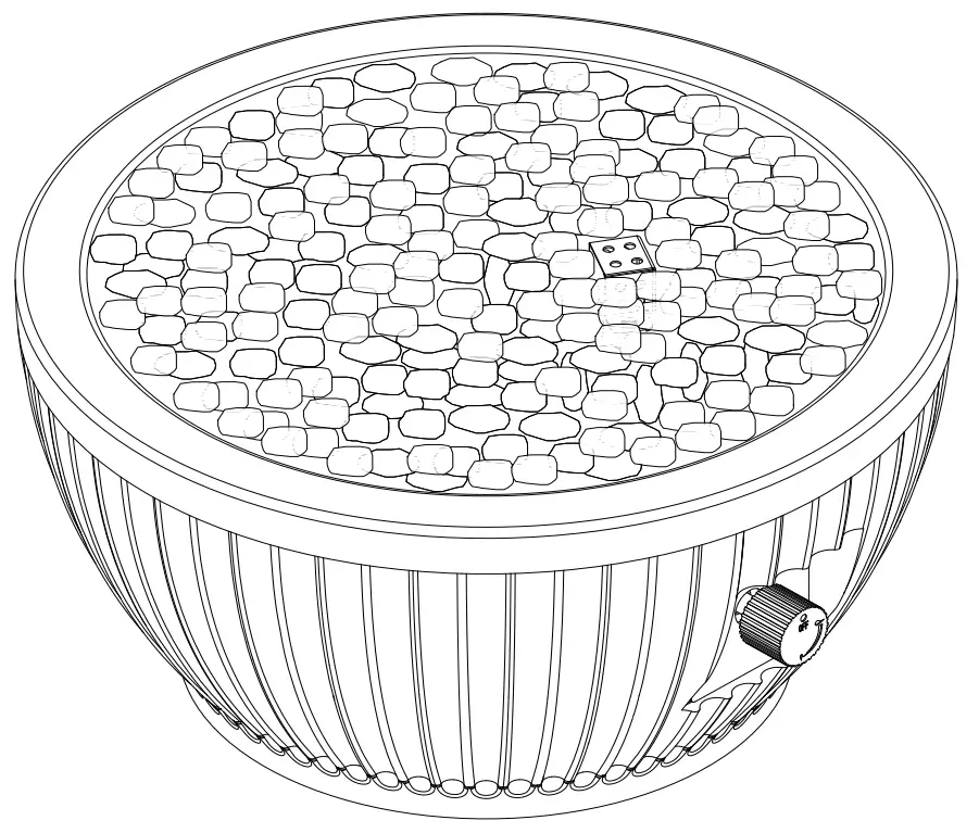 Broyhill GAT17002BL Tabletop Gas Firebowl