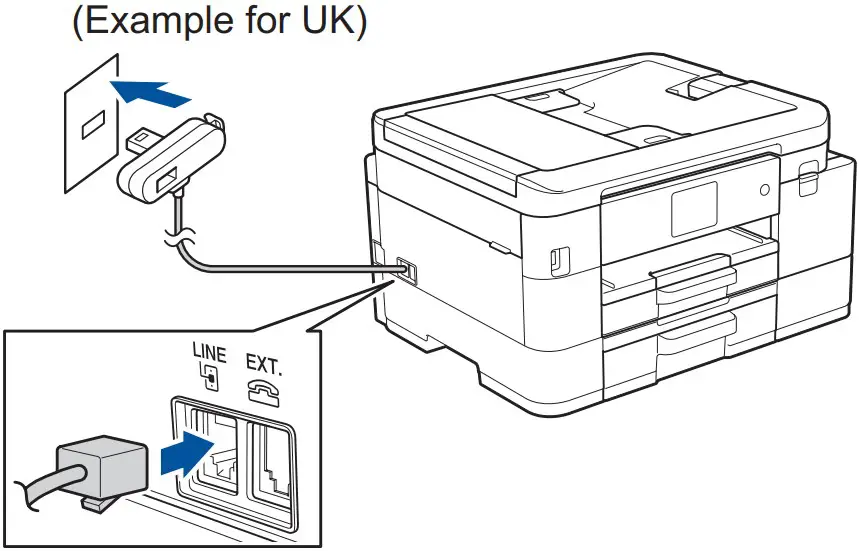 Connect Telephone Line Cord