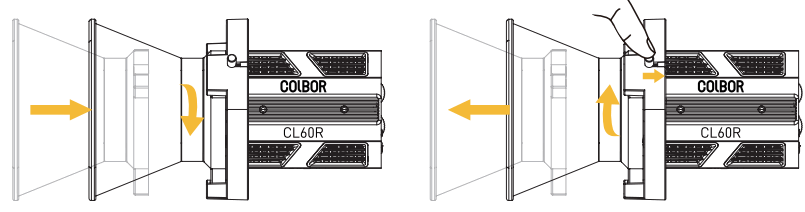 COLBOR CL60R RGB COB Video Light - reflector 2