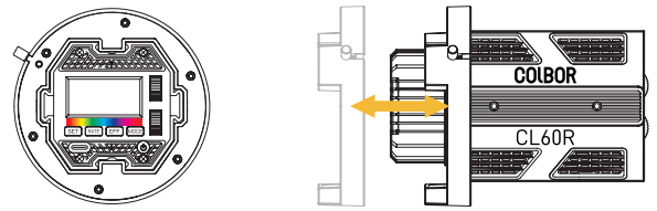 COLBOR CL60R RGB COB Video Light - reflector