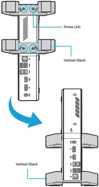 Using the Vertical Stand (optional)