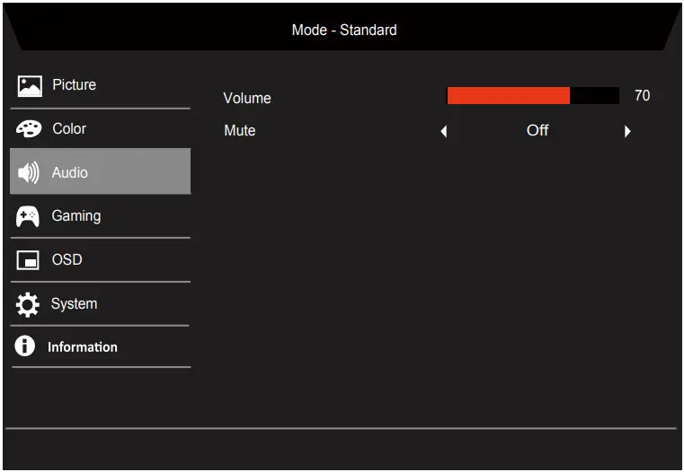 Acer XZ342CU Widescreen LCD Monitor - Audio