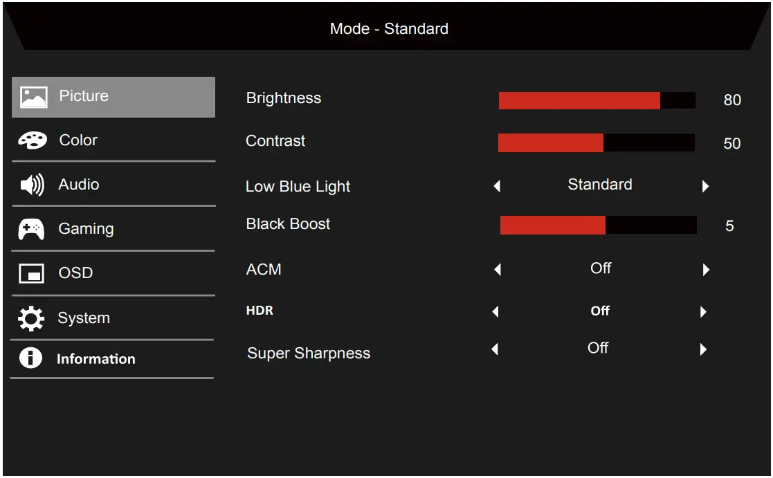 Acer XZ342CU Widescreen LCD Monitor - Picture