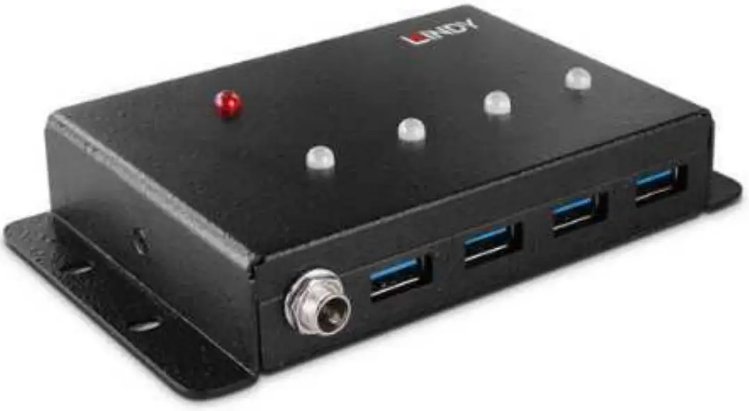 LINDY 43374 4 Port USB 3.0 Metal Hub