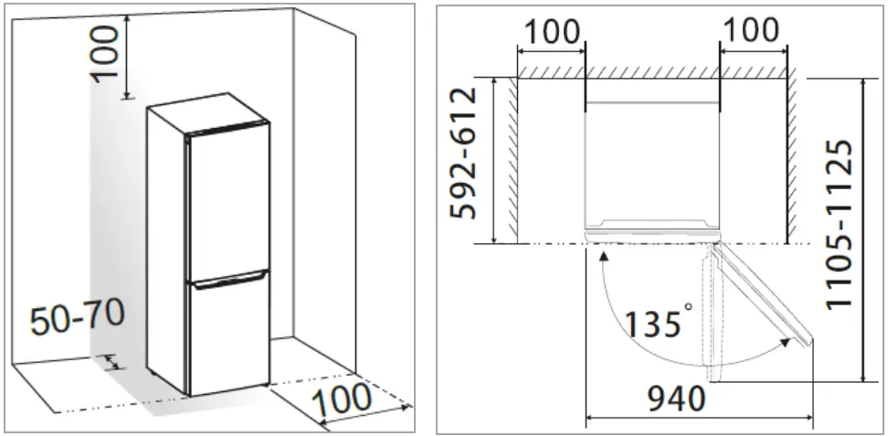 BOMANN VS 73161 Household Larder Refrigerator - appliance door