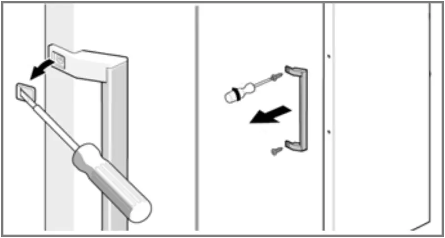 BOMANN VS 73161 Household Larder Refrigerator - door handle 2