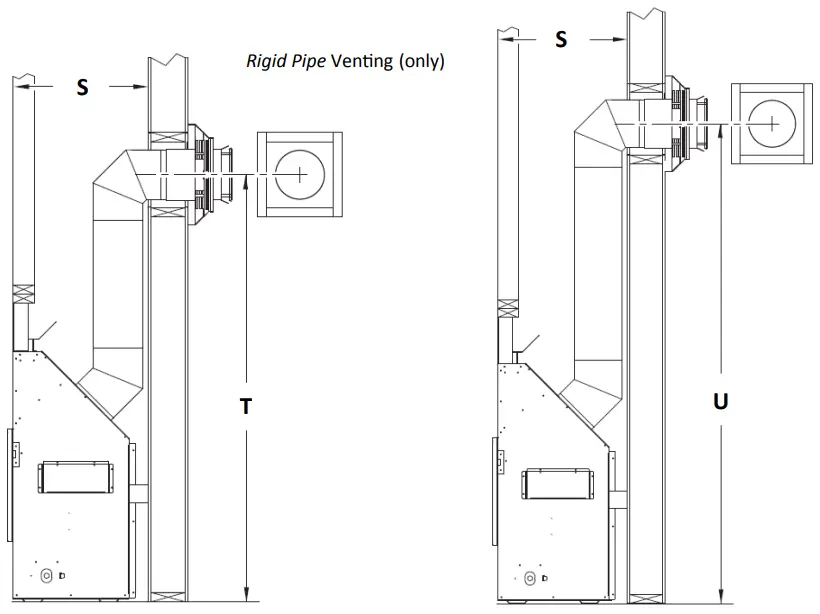 KOZY HEAT Callaway 72 Direct Vent Fireplace - TerminaƟon Framing