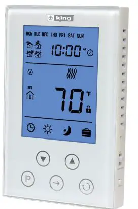 King-K302PE-ClearTouch-Programmable-Thermostat-Product image 