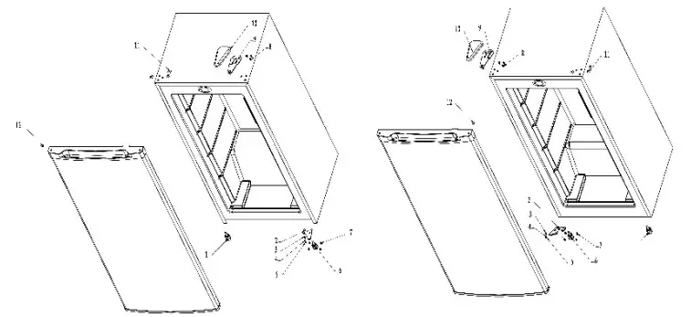 THOMSON TFRF690 Upright Freezer - door swing