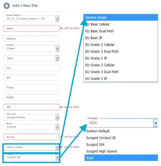 ARITECH UC140 UltraSync Communicator - Add a New Site