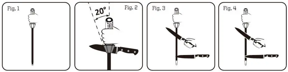 SHARPAL 109R 12 Inch Ceramic Knife Sharpener User Manual - Fig 1,4