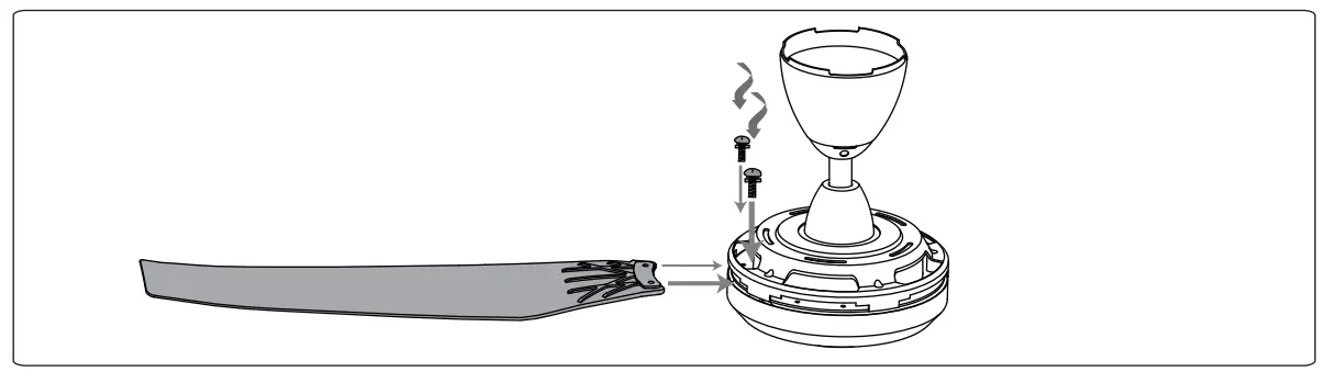 ALPHA FAN PRIMA 5B Ceiling Fan - House Supply Wires 1