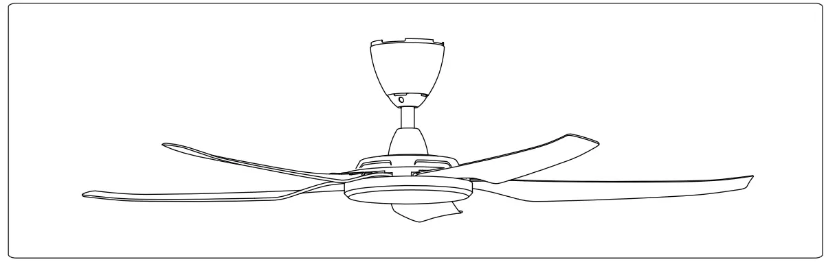 ALPHA FAN PRIMA 5B Ceiling Fan - House Supply Wires 2