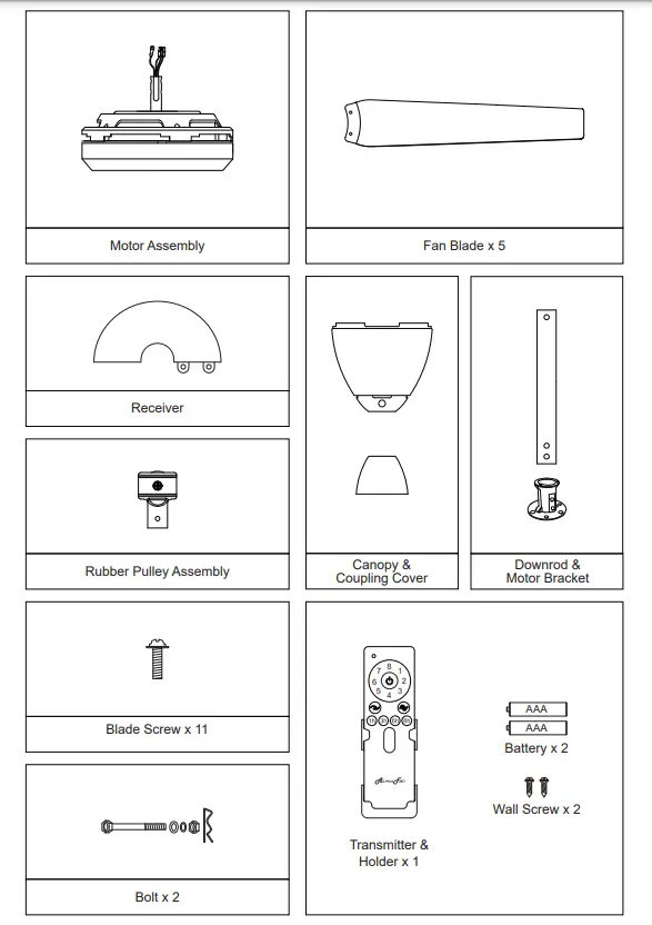 ALPHA FAN PRIMA 5B Ceiling Fan