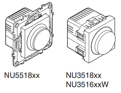 Schneider Electric Electric NU5518 Series Unica Connected Universal Rotary Dimmer LED -