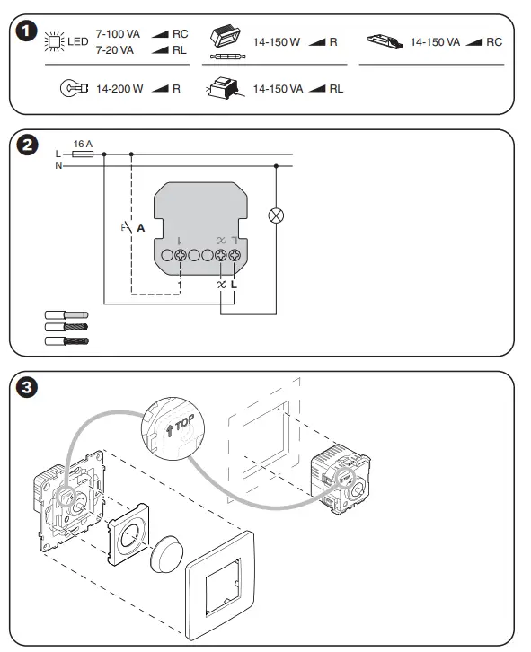 Schneider Electric Electric NU5518 Series Unica Connected Universal Rotary Dimmer LED - fig1