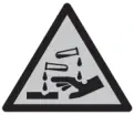 Warning corrosive substance
