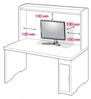 LG 24MP59G IPS LED Monitor - table