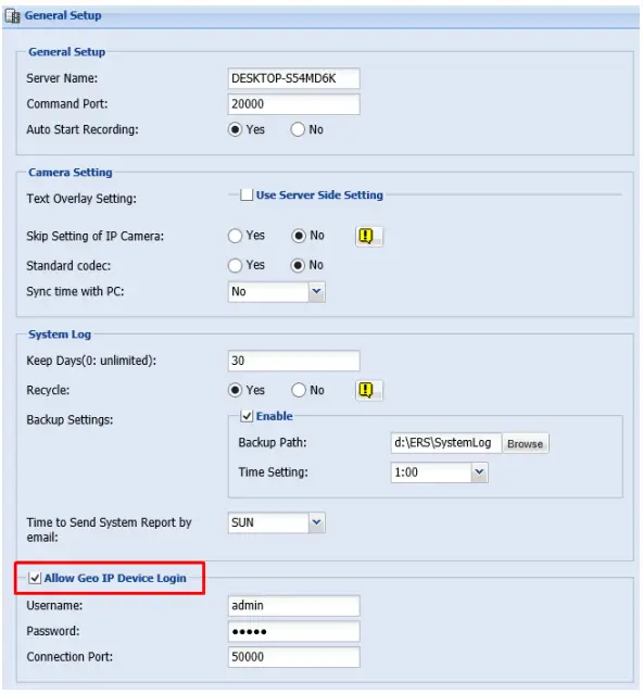 Allow Geo IP Device Login